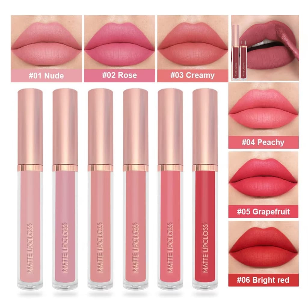 Batom Líquido Fosco À Prova D'água , De Suor , Esmalte Labial Hidratante De Longa Duração , Sem Manchas , Cosméticos De