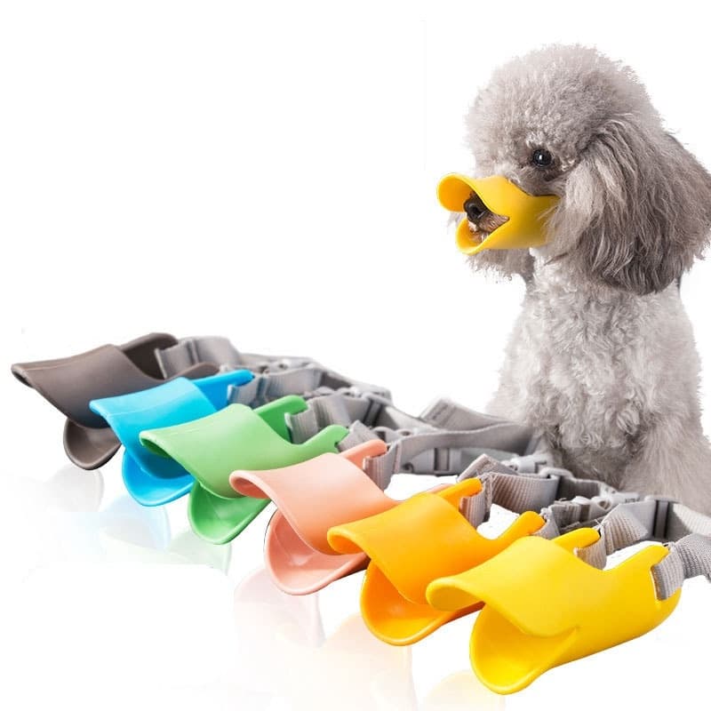 Focinho De Silicone Para Cachorro , Máscara Fofa De Pato Cães , Anti-Mordida , Parar De Latir , Acessórios Filhotes , Má