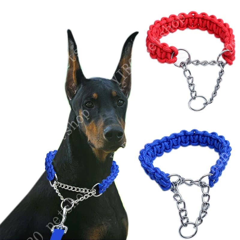 Nova Alta Qualidade Atualizada Cor Colar Grande Cão Pastor Alemão Caminhar O P Corrente Ajustável Animal De Estimação Pa