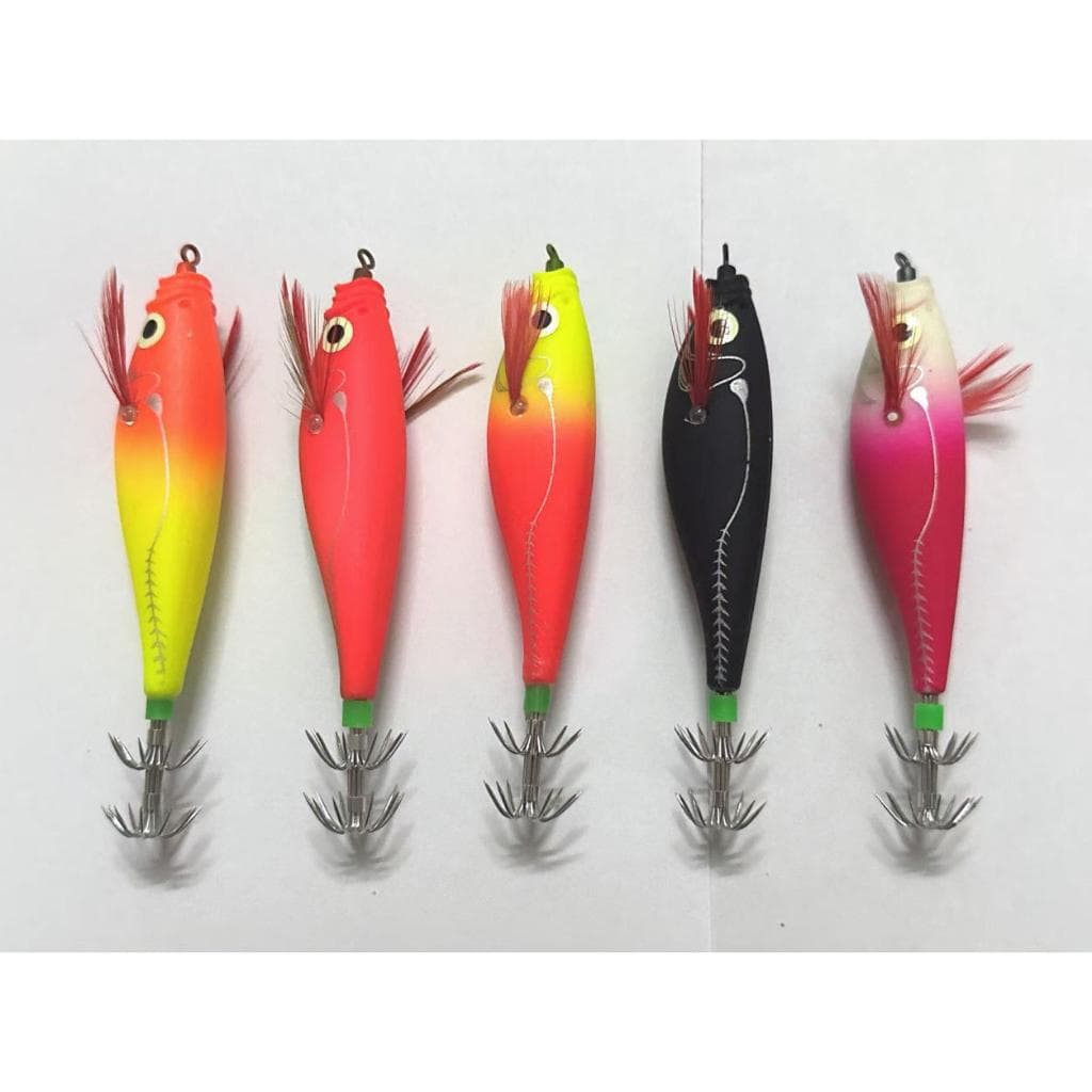 1 Pçs 9.5cm Laser Luminoso Flutuante Horizontal Madeira Camarão Egi Isca Lula Jigging Gancho Polvo Choco Iscas De Pesca
