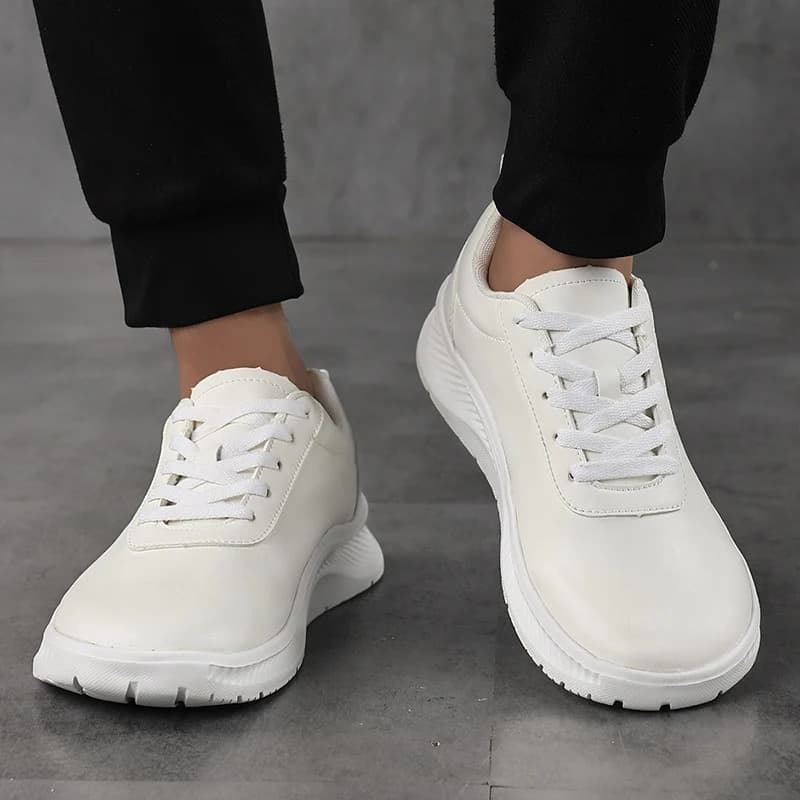 Sapatos De Caminhada Masculinos De Lona Descalça , Bico Largo , Leves E Respiráveis , Para Idosos