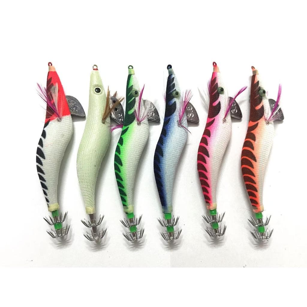 3.5 # Isca De Pesca Dura Falso Camarão Madeira Wobbler Lula Gabarito Artificial jigging Polvo