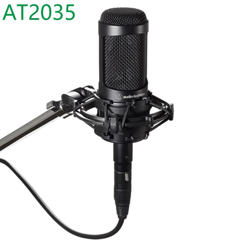 Audio-Technica AT2035 Microfone Condensador Cardióide Com Fio De Diafragma Grande Para Estúdio , Podcasting E Streaming