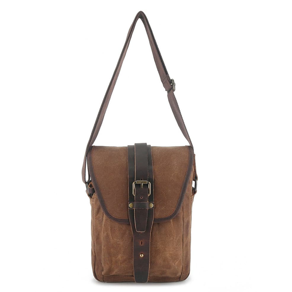 Estilo Retro novo estilo masculino na moda saco do mensageiro bolsa de ombro lona cera óleo com couro lazer saco viagem