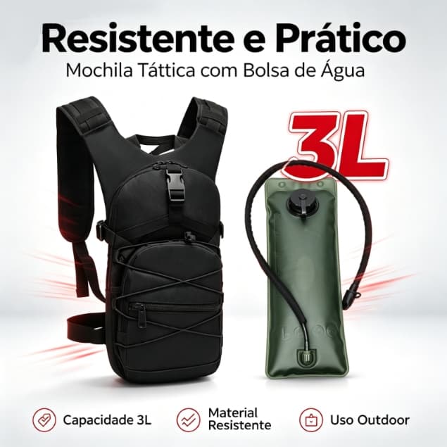 Mochila Hidratação Kms Trilha Bicicleta Térmica C/ Refil 3l NOVO