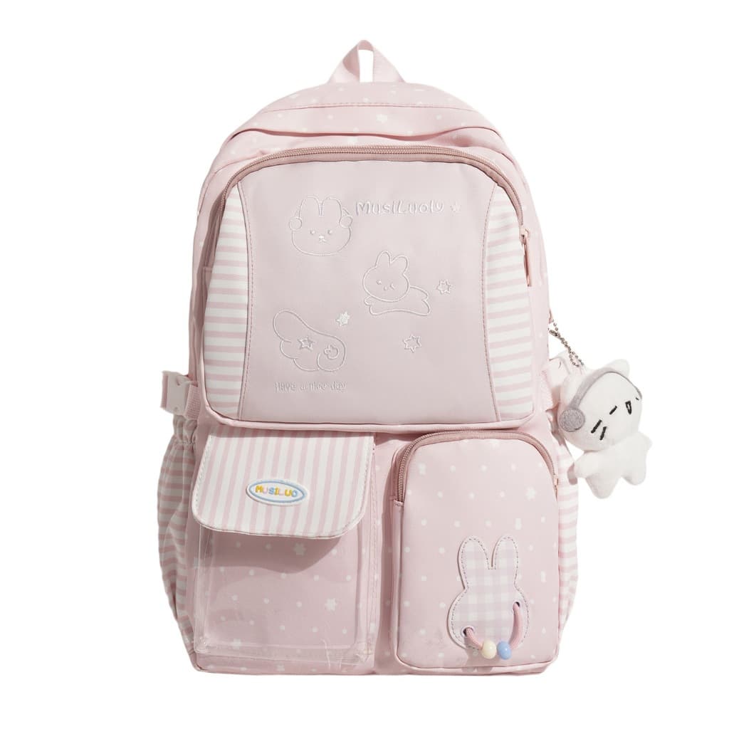 Multifuncional mochila de grande capacidade das mulheres dos homens júnior escola primária estudantes bonito mochila via