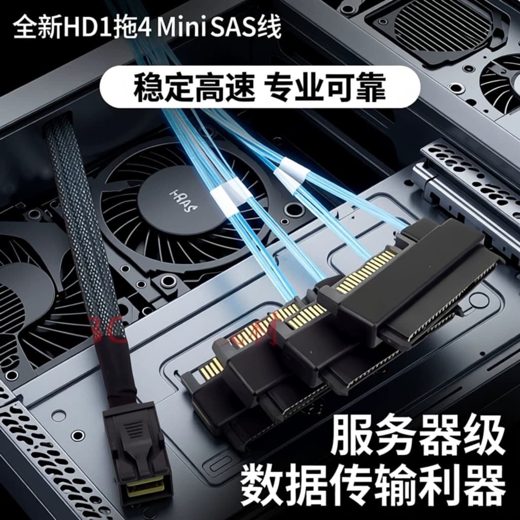Novo cabo HD Mini SAS 1 para 4 SFF8643 a 4s disco rígido 29P 8482 servidor 12G cabo de dados