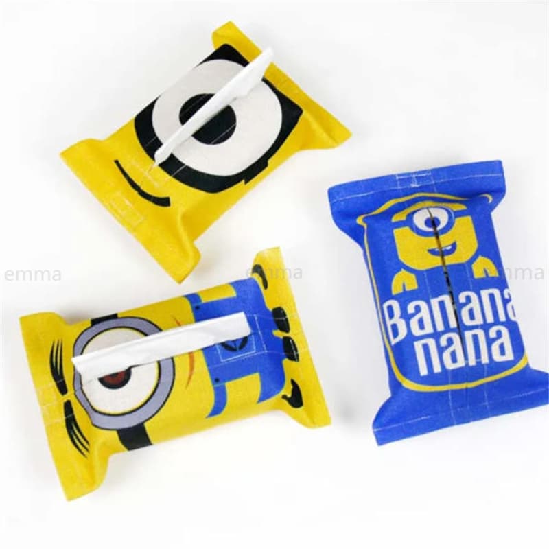 Criativo Dos Desenhos Animados Minions Tecido Titular Saco De Armazenamento Casa Mesa Jantar Sala Estar Quarto Capa