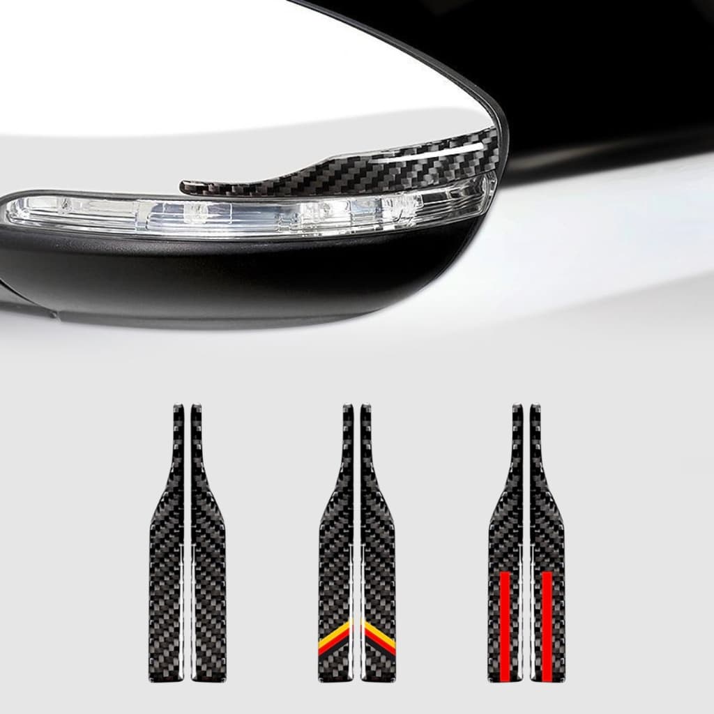Espelho retrovisor do carro anti-colisão tira anti-risco padrão de fibra de carbono adesivo decorativo bloqueio de risco