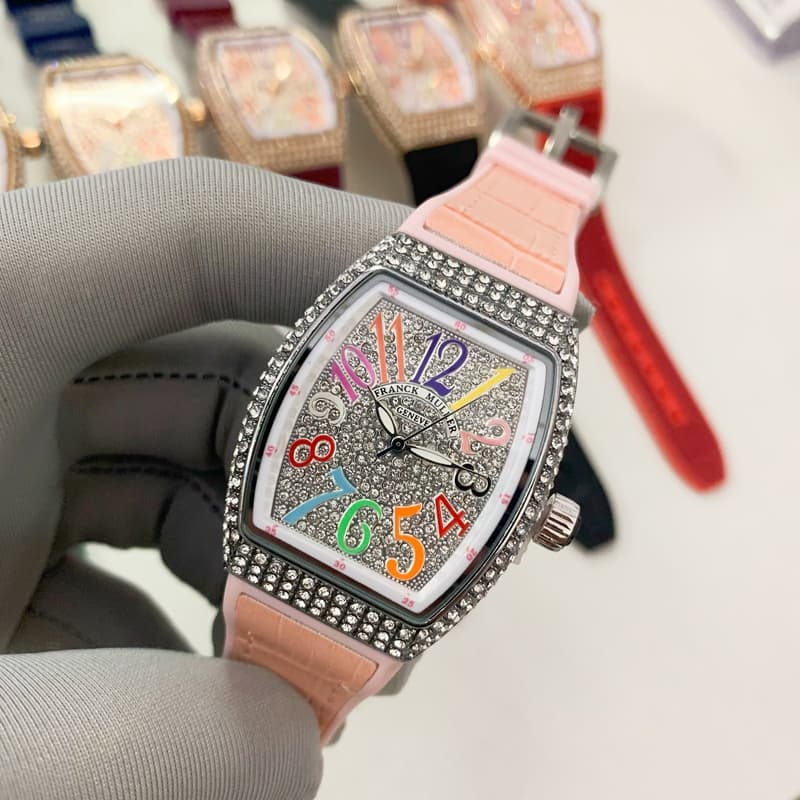 Relógio feminino de três ponteiros relógio de quartzo FRANCK MULLER relógio de pulso de marca superior da moda