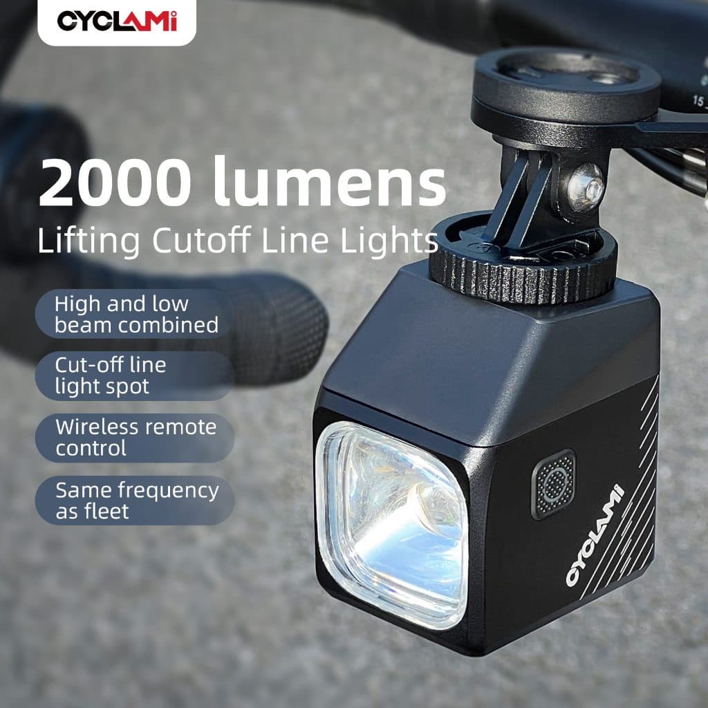 CYCLAMI CYC 2000 Lumens Farol De Bicicleta Inteligente Sem Fio Super Bright Bike Light Night Riding