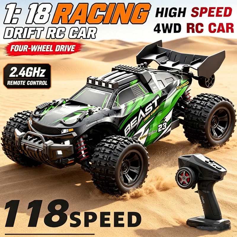 Novo SG118 2.4G 60KM/H 35KM Carro RC De Alta Velocidade Sem Escova Com Tração Nas Quatro Rodas Off-road Drift 1 : 18 De