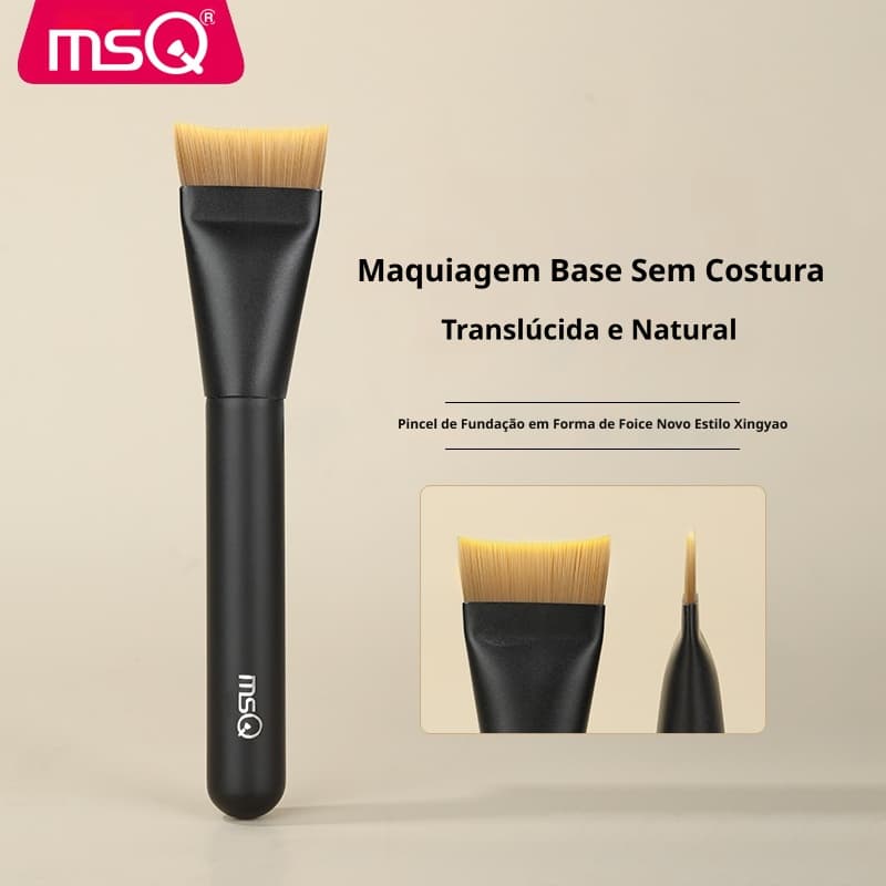 Pincel De Base Com Lâmina Curva MSQ | Maquiagem Profissional Sem Costura Cerdas Ultrafinas De Alta Qualidade