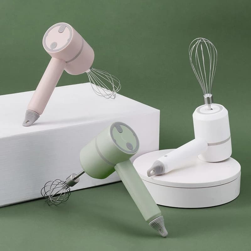 Batedor Elétrico Portátil Para Cozinha Doméstica , Mini Liquidificador De Leite E Café Em Aço Inoxidável