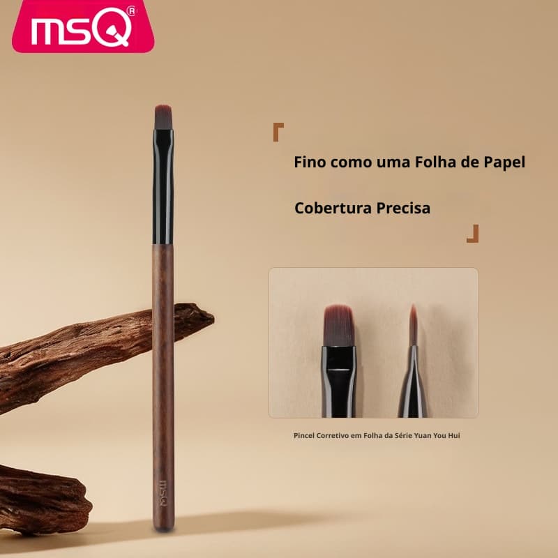 Pincel De Maquiagem MSQ , Corretivo Com Cabo De Madeira , Um Detalhado Que Pode Cobrir Os Manchas De Olheiras E Marcas D