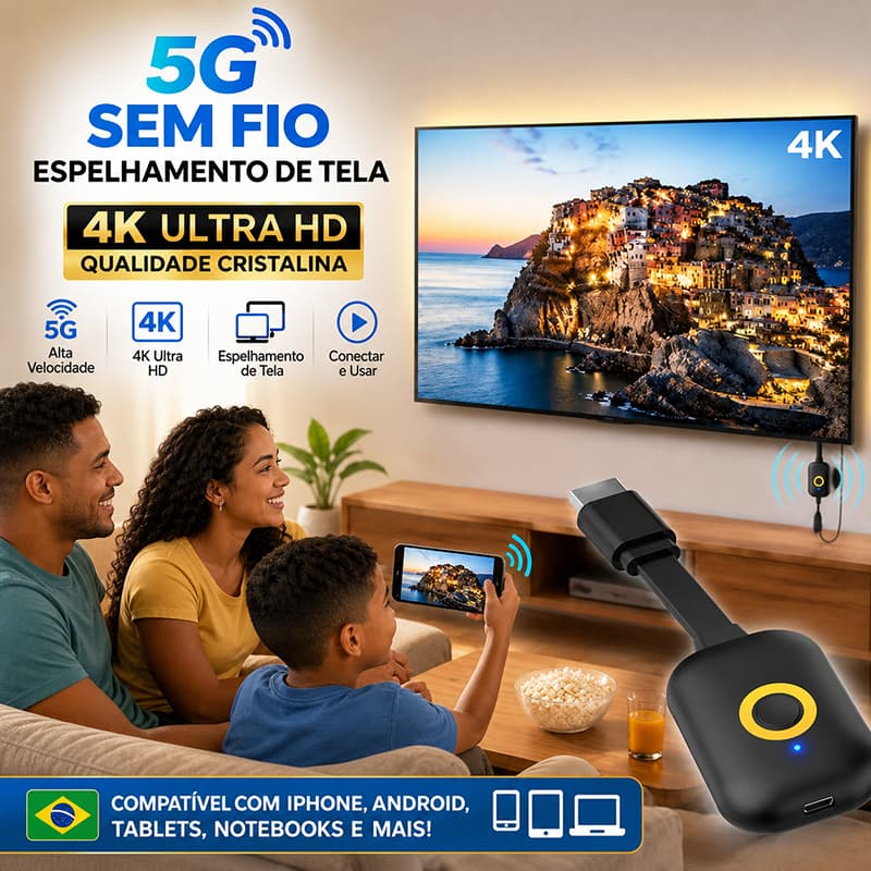4K HDMI TV Tela Espelhamento Vara 2.4G/5G Sem Fio WiFi Display Dongle Receptor Para Portátil IOS Android TVs