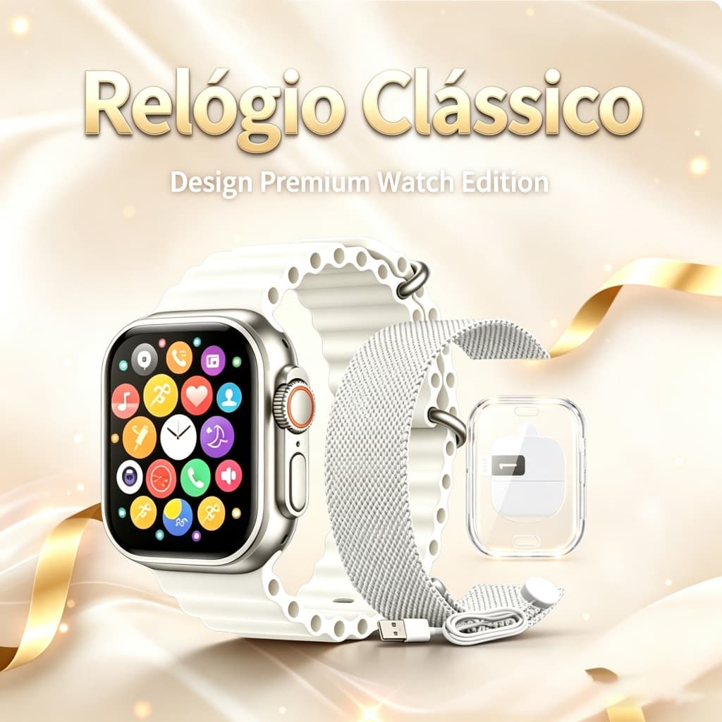 Smartwatch Relógio Inteligente Unissex , Monitoramento De Saúde 24 Horas Por Semana (Frequência Cardíaca , SpO2 , Pressã