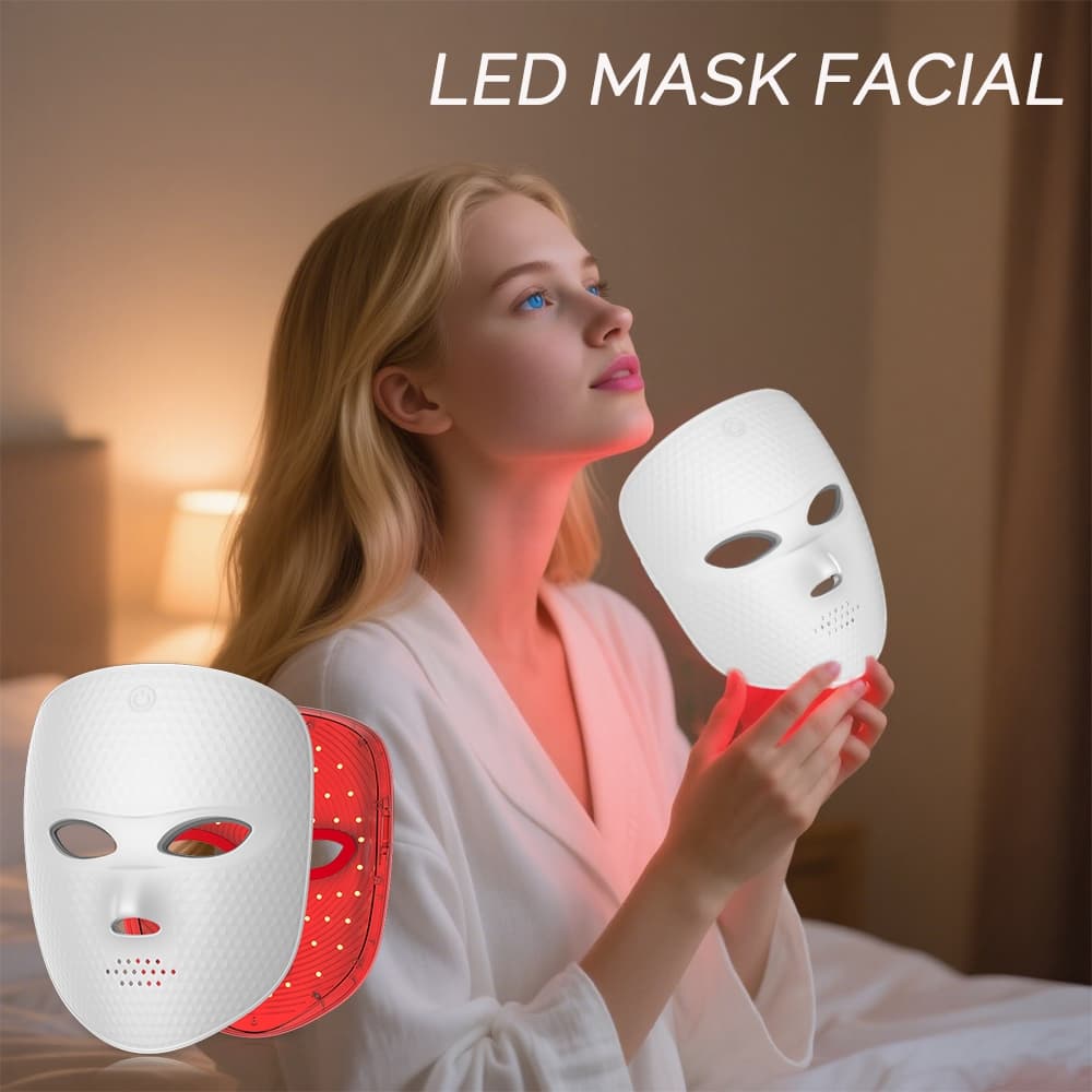 Foreverlily 7 Cores LED Máscara Facial Terapia De Luz Vermelha Para Rejuvenescimento Anti-Envelhecimento Iluminar Dispos