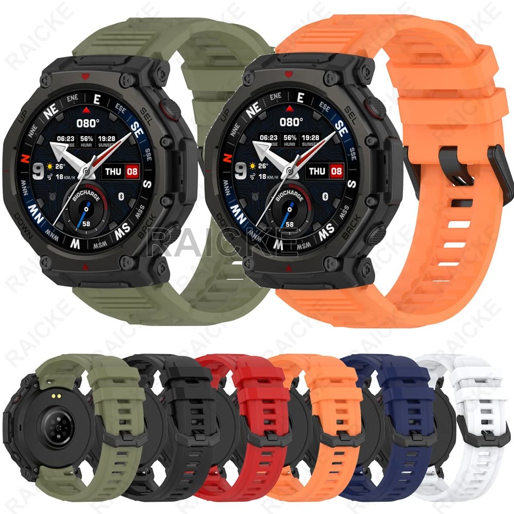 Pulseira Esportiva De Substituição De Silicone Para Amazfit T-Rex 3 Pro 48mm