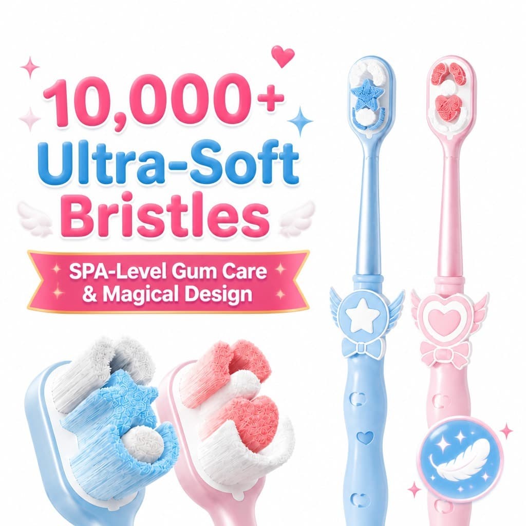 1 Pçs Escova De Dentes Ultra Macia 10000 Micro Cerdas Finas 6 Zonas Tufo Espaçadas Manual Com Caixa Para Gengivas Sensív
