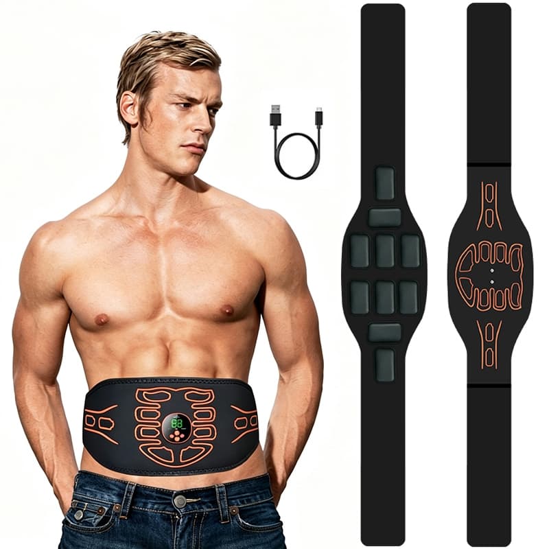 EMS Estimulador Muscular Cinto De Tonificação Abdominal Inteligente Abs Trainer Toner Corpo Emagrecimento Equipamentos F
