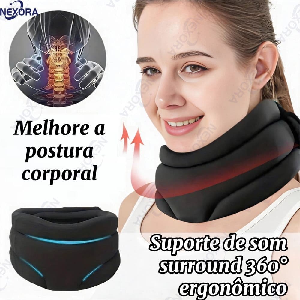 Colar Cervical Com Suporte Ajustável  Espuma Macia  Alívio Da Dor Para Dormir , Viagens , Escritório-NE