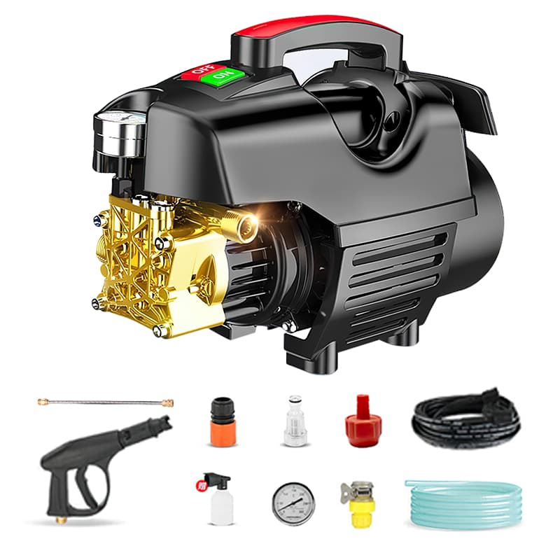 SOARFLY 4800W Lavadora portátil de alta pressão/lavadora de carro equipada com tubo de água de 7 m e acessórios de limpe