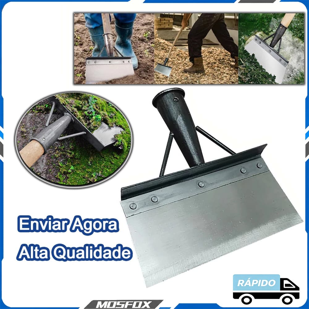 Pá multifuncional de aço inoxidável, adequada para pá de remoção de neve de jardim Pá de reprodução afiada Pá de limpeza