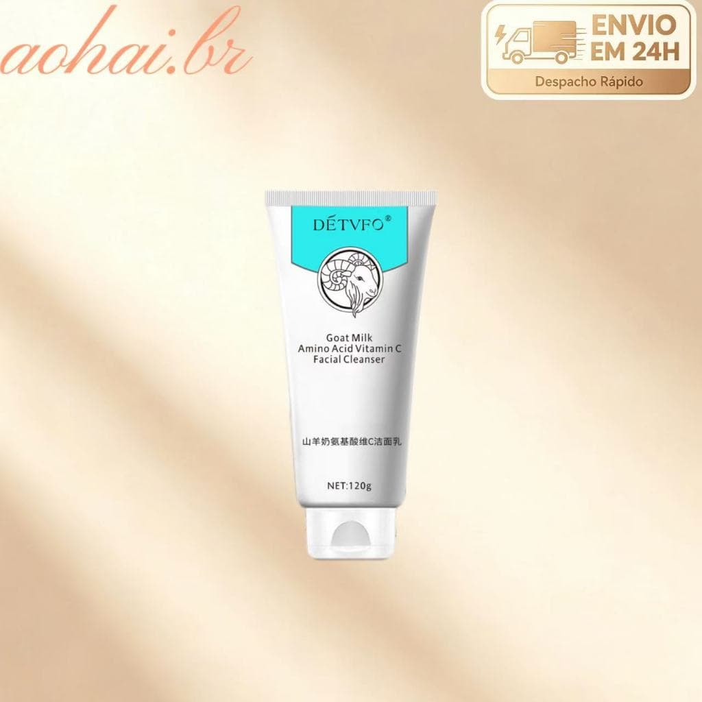 Leite de cabra aminoácido limpador facial suave controle de óleo espuma limpador facial Mousse limpeza limpeza leite de