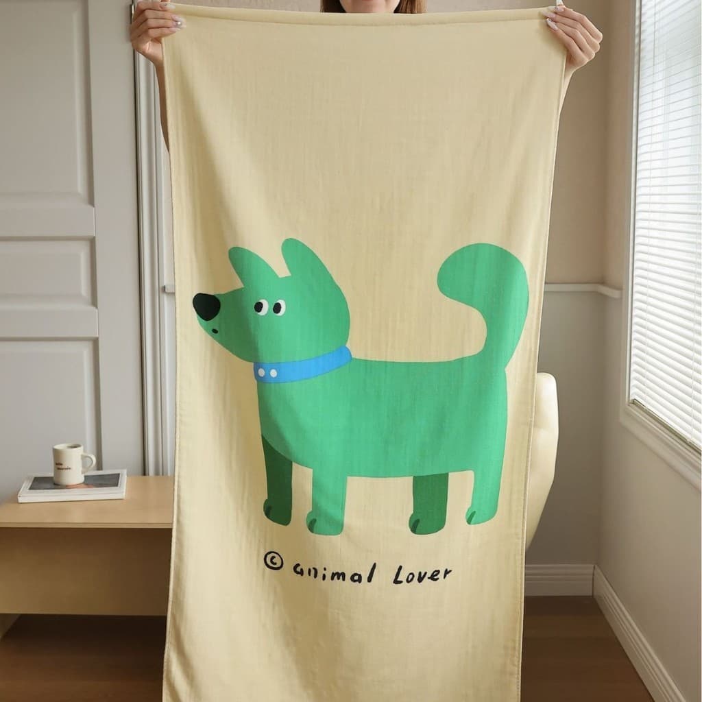 JoyMart Toalha de gaze de desenho animado Toalha com padrão Animal Toalha de rosto de bebê Toalha de mão de gaze Toalha