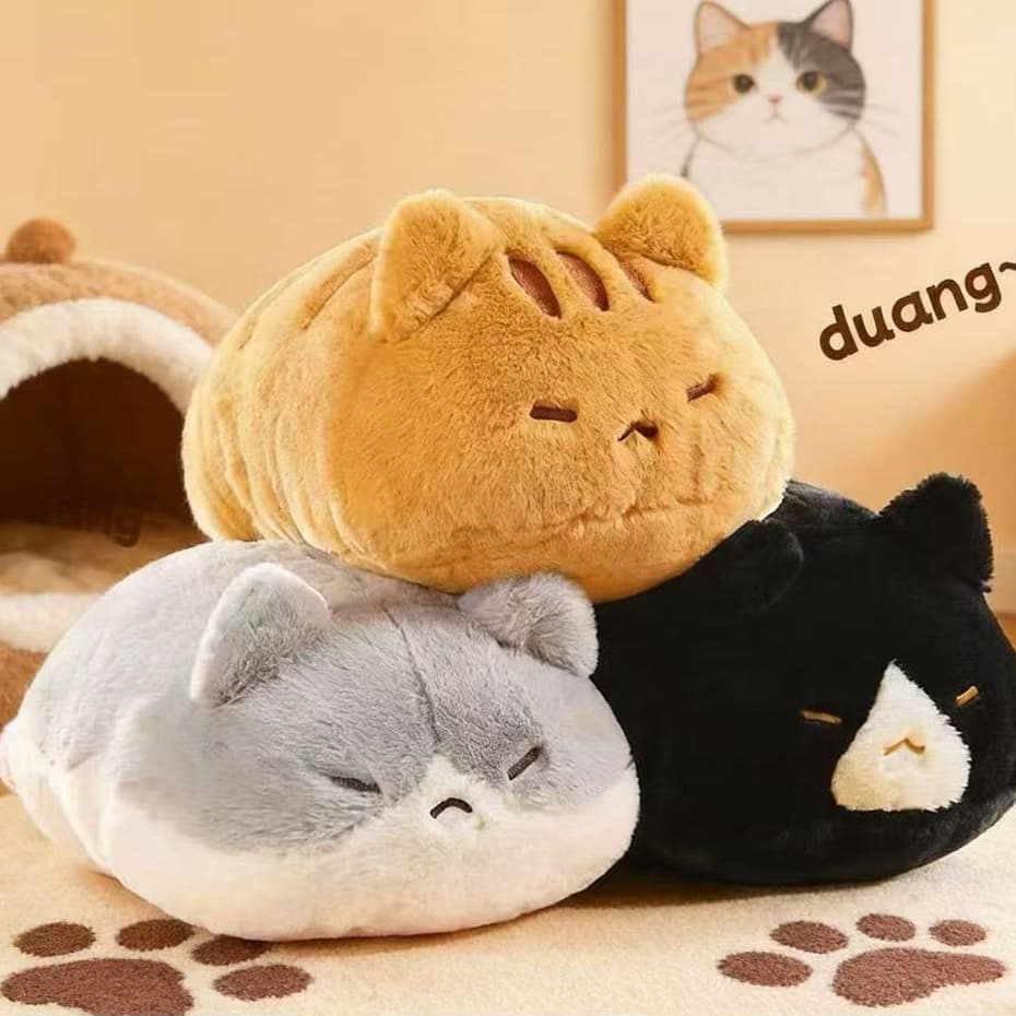 683 Snot Bear Hug Plan Pão Gato Travesseiro Gato Laranja Gato Deitado Bonito Brinquedo de Pelúcia Nap Boneca Brinquedo I