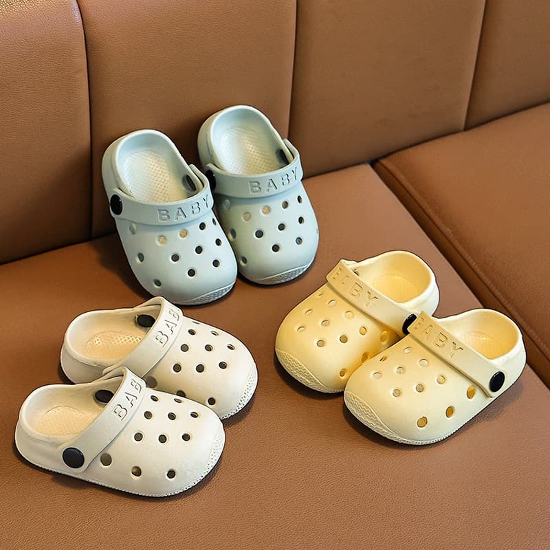 Crianças buraco sapatos meninos meninas verão novo estilo de duas peças meninos crianças antiderrapante sandálias de sol