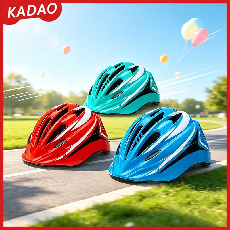 Capacete De Bicicleta Infantil KADAO Equitação Para 3 A 14 Anos Equipamento Respirável