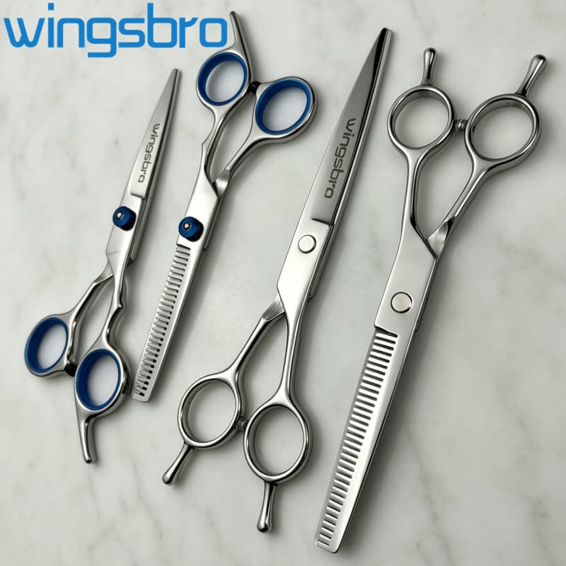 Wingsbro Tesoura De Corte De Cabelo De 6/7 Polegadas Navalha Borda Barbeiro Para Salão De Beleza