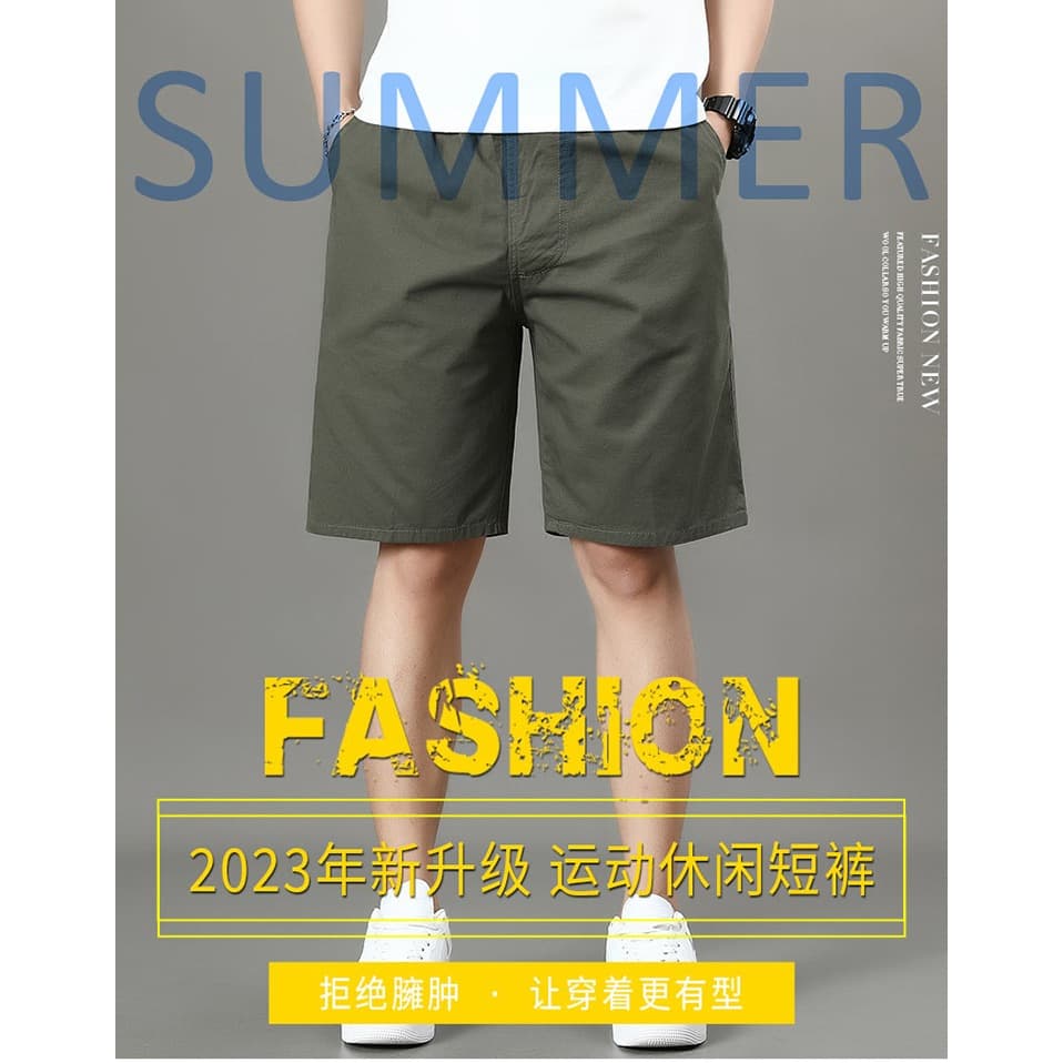 Verão novo estilo novo estilo Shorts estilo Hong Kong Retro Multi-bolso respirável cinco pontos calças grandes soltas ca