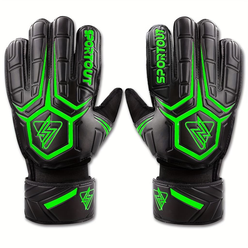 Luvas de goleiro de futebol profissional, látex espesso, antiderrapante, superfície da palma, proteção anticolisão para