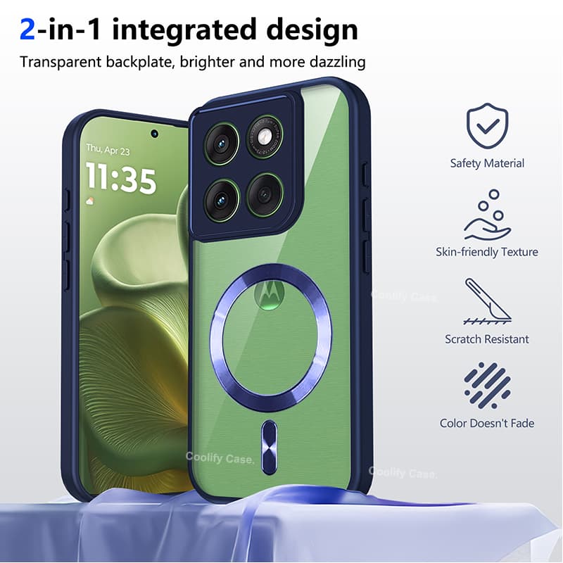 Para Motorola Edge 60 Fusion 60 Neo Edge60 Pro Anel Magnético Lente Protetora Dura Transparente Caso De Telefone PC