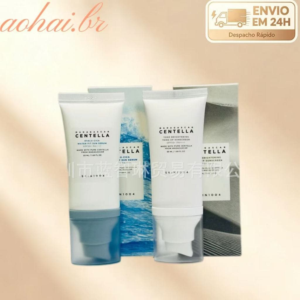 Skin Centella Asiatica Water-Feel Creme Protetor Solar Leve Hidratante 50ml Creme Protetor Anti-Ultravioleta