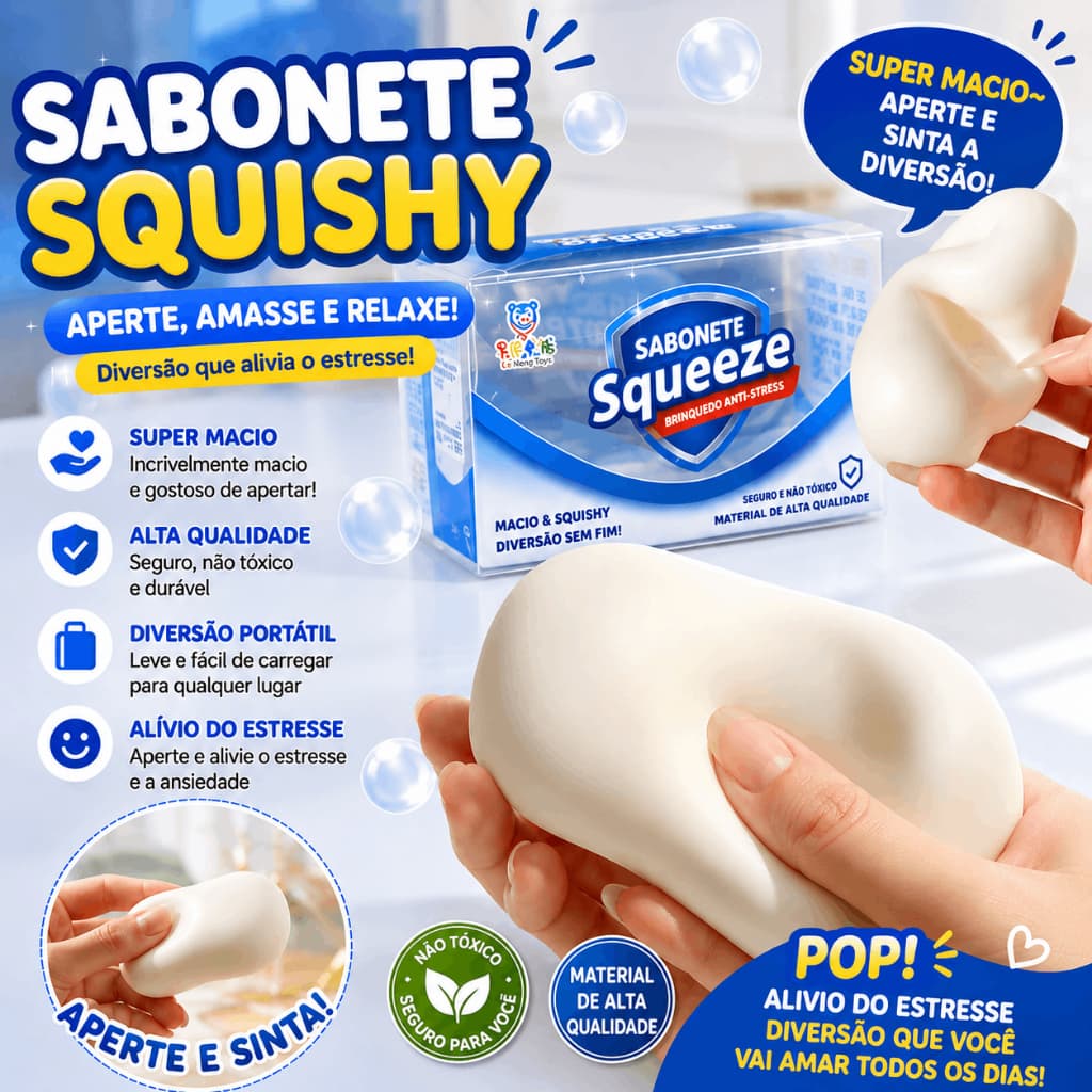 Bola De Sabão Crocante DIY Squishy Soft Squeeze Stress Relief Fidget Toy