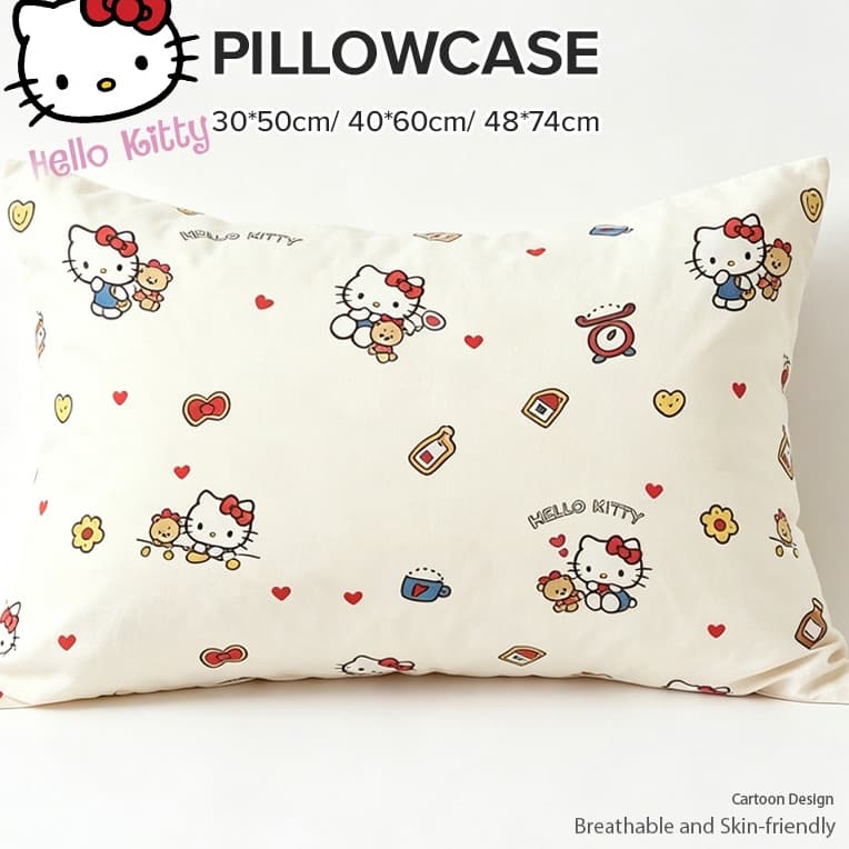 Fronha Padrão Sanrio Hello Kitty & Friends , Design Fofo De Desenho Animado , Capa De Almofada À Prova De Poeira Para Vá