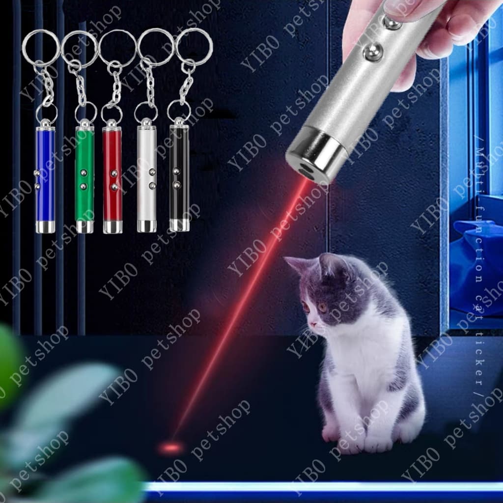 Laser Engraçado Gato Vara Novo Legal 2 In1 Caneta Ponteiro Vermelho Com Luz LED Branca Crianças Jogar Brinquedo Do Cão