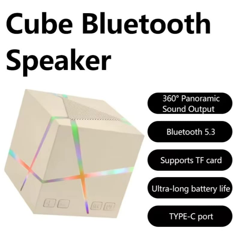 Cubo De Rubik Portátil Alto-Falante Bluetooth Criativo Colorido Móvel Desktop Baixo Canhão Mini Sem Fio