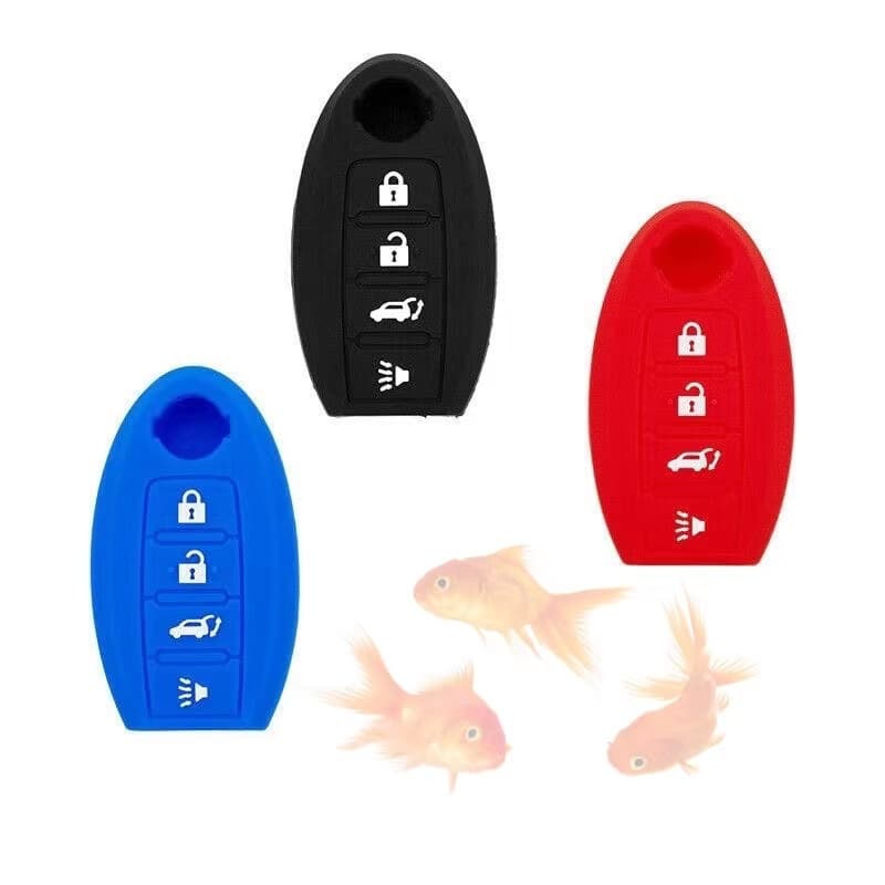 Capa De silicone Para Chave Inteligente Nissan 4 Botões Proteger E Decorar Almera/Livina/Sylphy/Teana De Entrada Sem