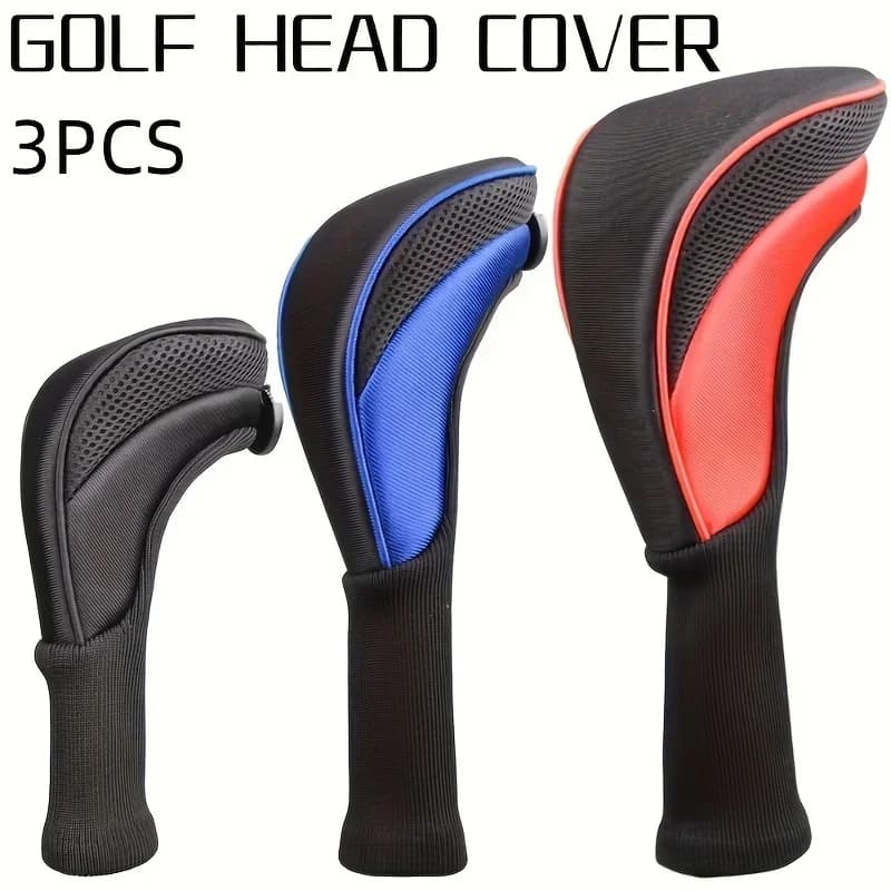 3 Unidades/Conjunto Capas Para Cabeça De Taco De Golfe Portátil Capa Driver 1 3 5 Etiqueta Numérica Fairway Woods Headco