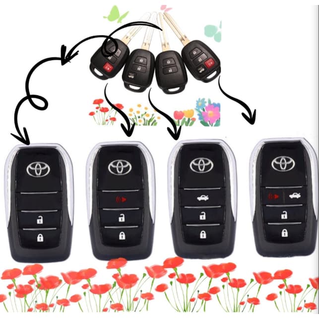 Maravilhoso Estojo De Chave Remota flip Estilo Modificado TOYOTA Para Substituir Camry corolla Etc .