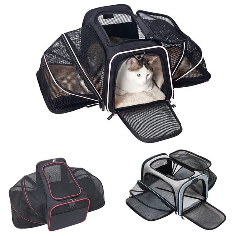 Porta-Animais De Estimação Portátil E Confortável , Macio , Respirável , Para , Carregando Transportador De Gatos Expans