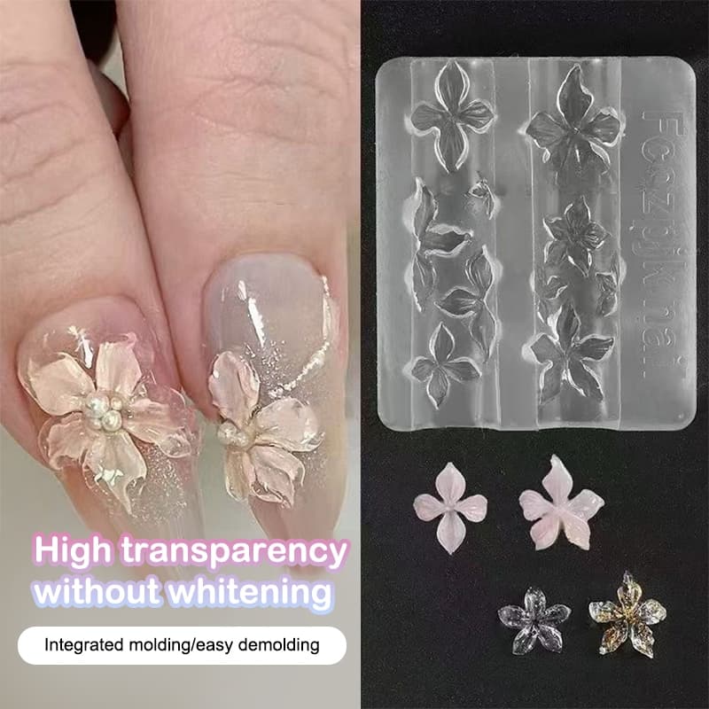 DIY Design - Vários moldes de unhas de silicone floral
