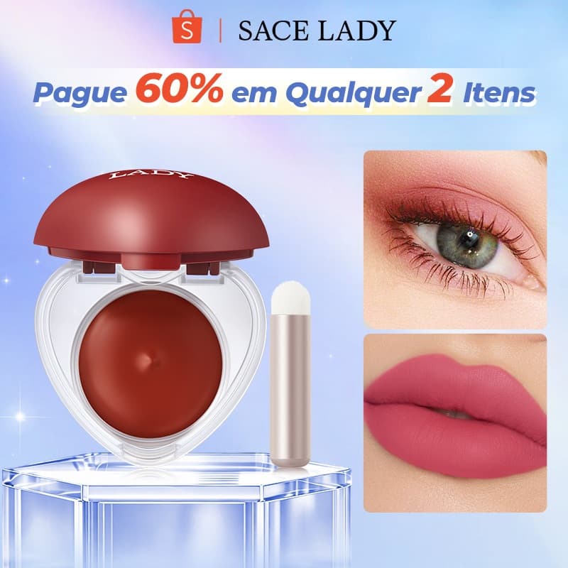 Creme Labial Pote SACE LADY Não Transfere Fácil Espalhar Longa Duração Pincel Incluso Maquiagem