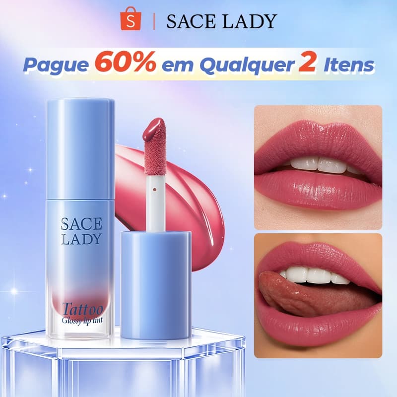 Gloss Labial Brilhante SACE LADY Não Pegajoso 16H Sem Transferência Brilho Vítreo Maquiagem