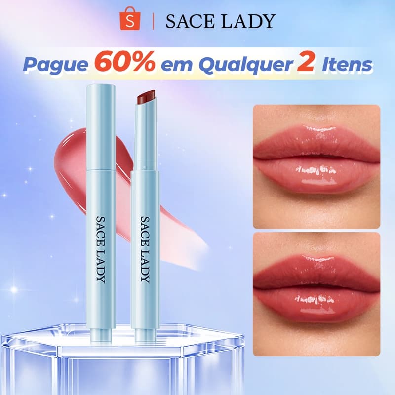Gloss Labial SACE LADY  Hidratante não transfere e à prova d'água Longa duração maquiagem
